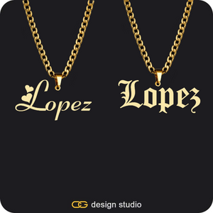 His & Hers Name Necklaces