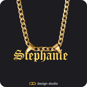 The Essential Name Necklace: Double Loop
