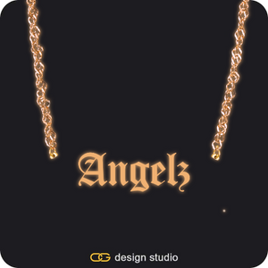 The Essential Name Necklace: Glitter