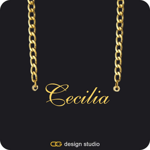 The Essential Name Necklace: Cuban chain