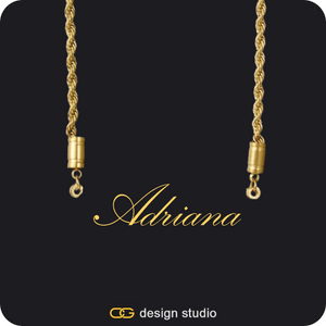 The Essential Name Necklace: Rope Chain