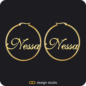 The Essential Hoop Name Earrings