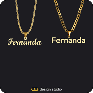 His & Hers Name Necklaces