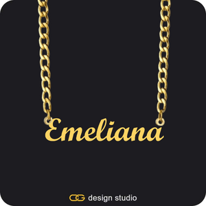 The Essential Name Necklace: Cuban chain