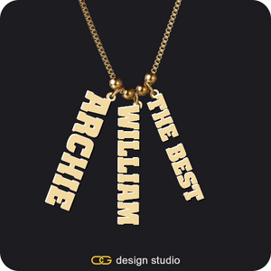 The Cascade Multiple Name Necklace