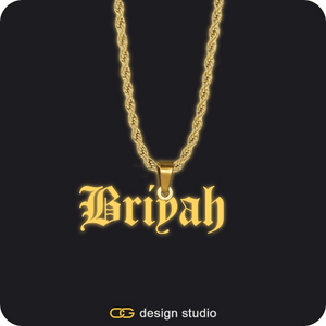 The Essential Name Necklace: Glitter