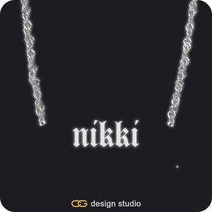 The Essential Name Necklace: Glitter