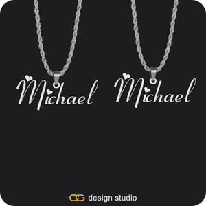 His & Hers Name Necklaces