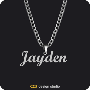 The Essential Name Necklace: Cuban chain