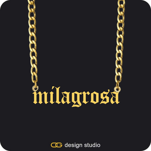 The Essential Name Necklace: Cuban chain