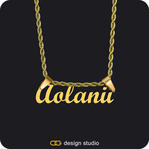 The Essential Name Necklace: Double Loop