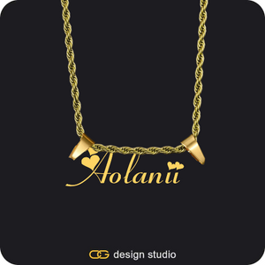 The Essential Name Necklace: Double Loop