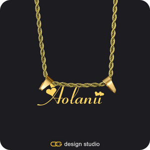 The Essential Name Necklace: Double Loop