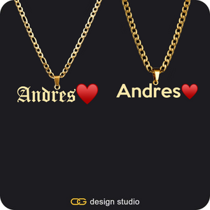 His & Hers Name Necklaces