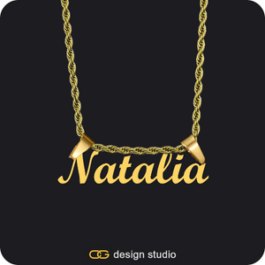 The Essential Name Necklace: Double Loop