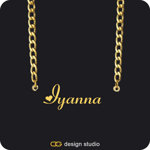 The Essential Name Necklace: Cuban chain