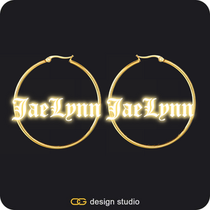 The Essential Hoop Name Earrings: Sparkling