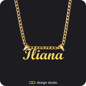 The Essential Name Necklace: Double Loop
