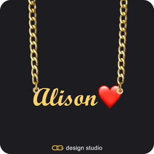 The Essential Name Necklace: Cuban chain