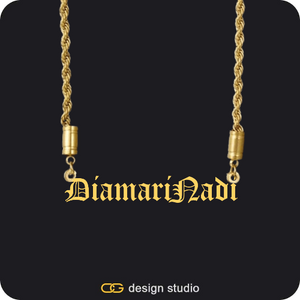 The Essential Name Necklace: Rope Chain