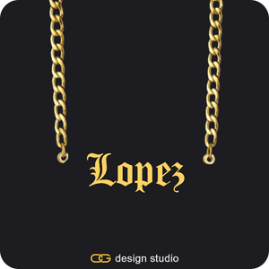 The Essential Name Necklace: Cuban chain