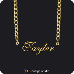 The Essential Name Necklace: Cuban chain
