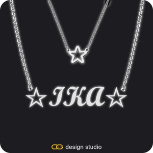 The Essential Name Necklace: Glitter