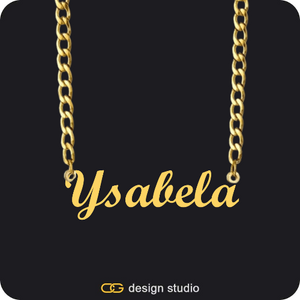 The Essential Name Necklace: Cuban chain