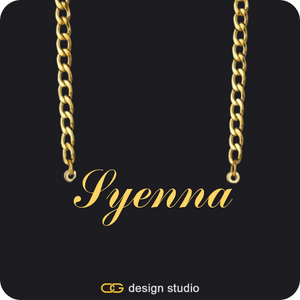 The Essential Name Necklace: Cuban chain