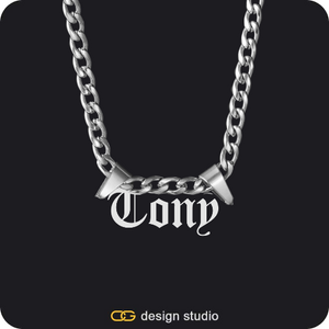 The Essential Name Necklace: Double Loop