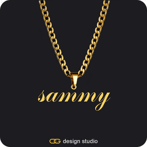 The Essential Name Necklace: Cuban chain