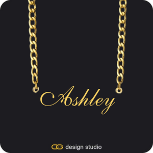 The Essential Name Necklace: Cuban chain