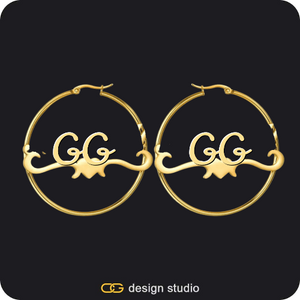 The Essential Hoop Name Earrings: Underline