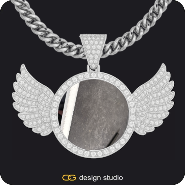 Silver / Circle (3 cm) / Rope