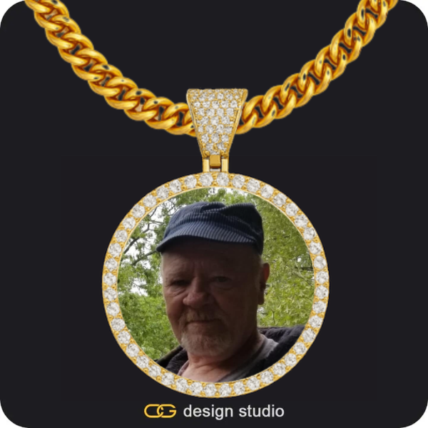 Silver / Circle (3 cm) / Rope