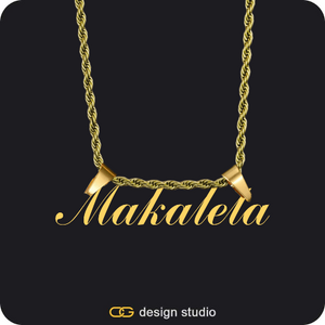 The Essential Name Necklace: Double Loop