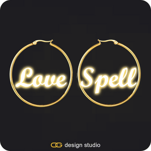 The Essential Hoop Name Earrings: Sparkling