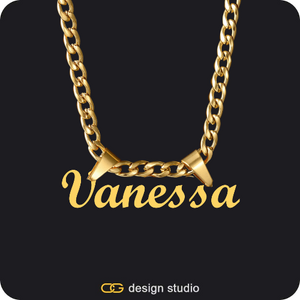 The Essential Name Necklace: Double Loop