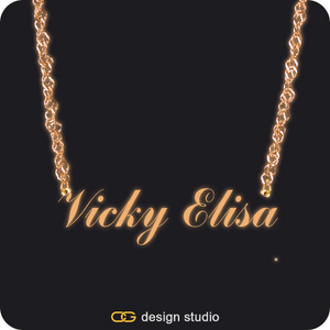 The Essential Name Necklace: Glitter