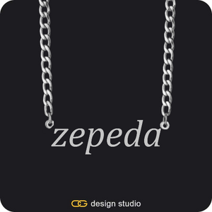 The Essential Name Necklace: Cuban chain