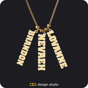 The Cascade Multiple Name Necklace