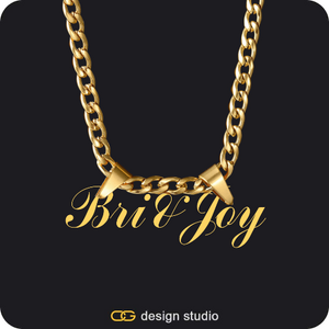 The Essential Name Necklace: Double Loop