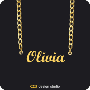 The Essential Name Necklace: Cuban chain