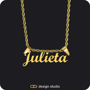 The Essential Name Necklace: Double Loop