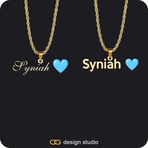 His & Hers Name Necklaces