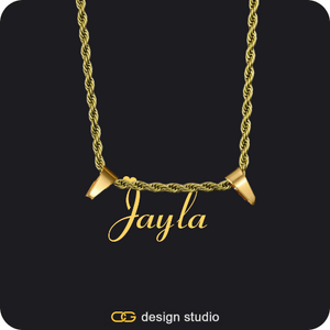 The Essential Name Necklace: Double Loop