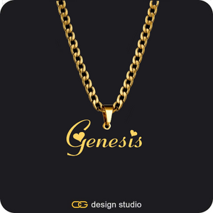 The Essential Name Necklace: Cuban chain