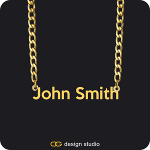 The Essential Name Necklace: Cuban chain