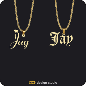 His & Hers Name Necklaces