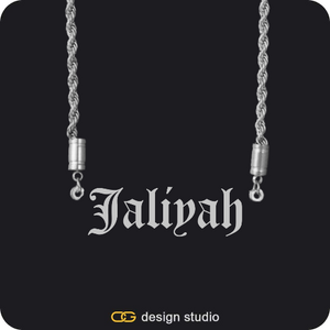 The Essential Name Necklace: Rope Chain